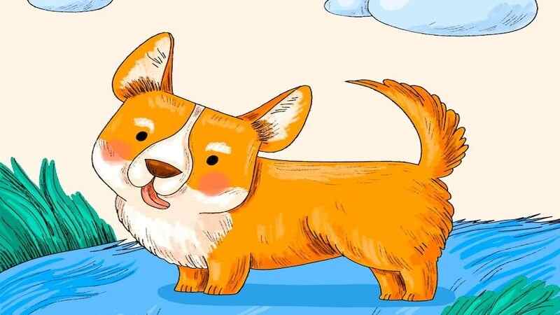 drawing:u4mk-y-vriu= corgi